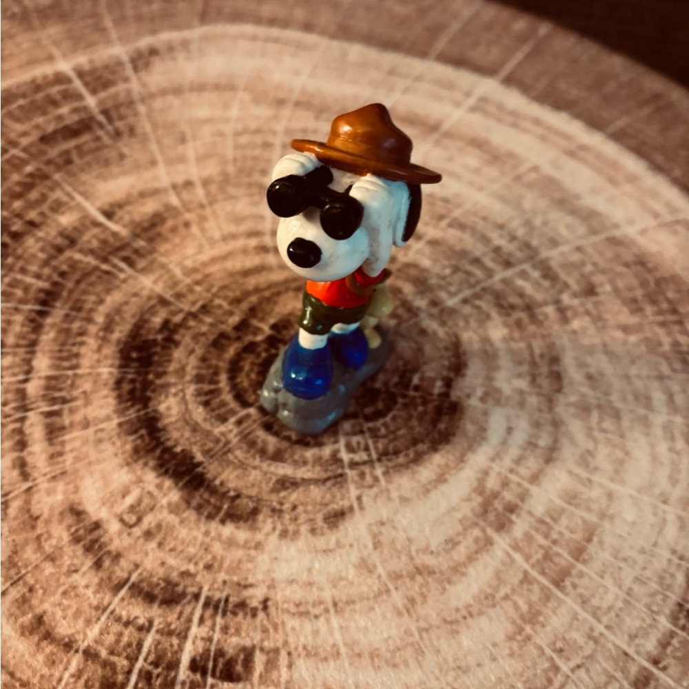 Vintage Peanuts Snoopy Hiker PVC Figurine with Woodstock